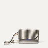 PLP |The Hemp Belt Bag in Black & Beige shown from the front.