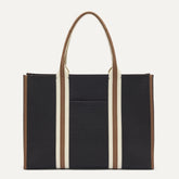 PLP |The Classic Tote in Black Coffee, shown from the front.