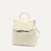 PLP | The Cinch Backpack in Coconut Crochet shown from the front.