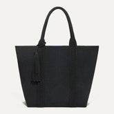 PLP |The Lightweight Tote in Black Licorice shown from the front.
