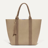 PLP |The Lightweight Tote in Caramel Twist shown from the front.