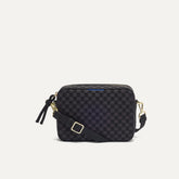 PLP |The Crossbody Camera Bag in Black Sand, shown from the front.