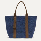 PLP |The Lightweight Tote in Dusk Open-Knit shown from the front.