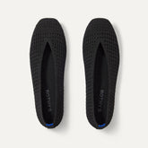 The Max Square Ballerina in Black Mesh shown from the top.