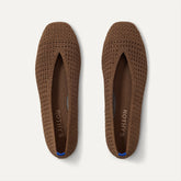 The Max Square Ballerina in Cinnamon Mesh shown from the top.