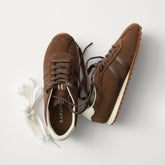 PDP |The Ivy Sneaker in ReVelvet Cinnamon shown from the top.