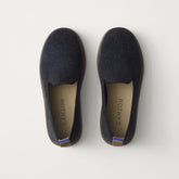 PDP | The Mini Loafer in ReVelvet™ Black shown from the top.