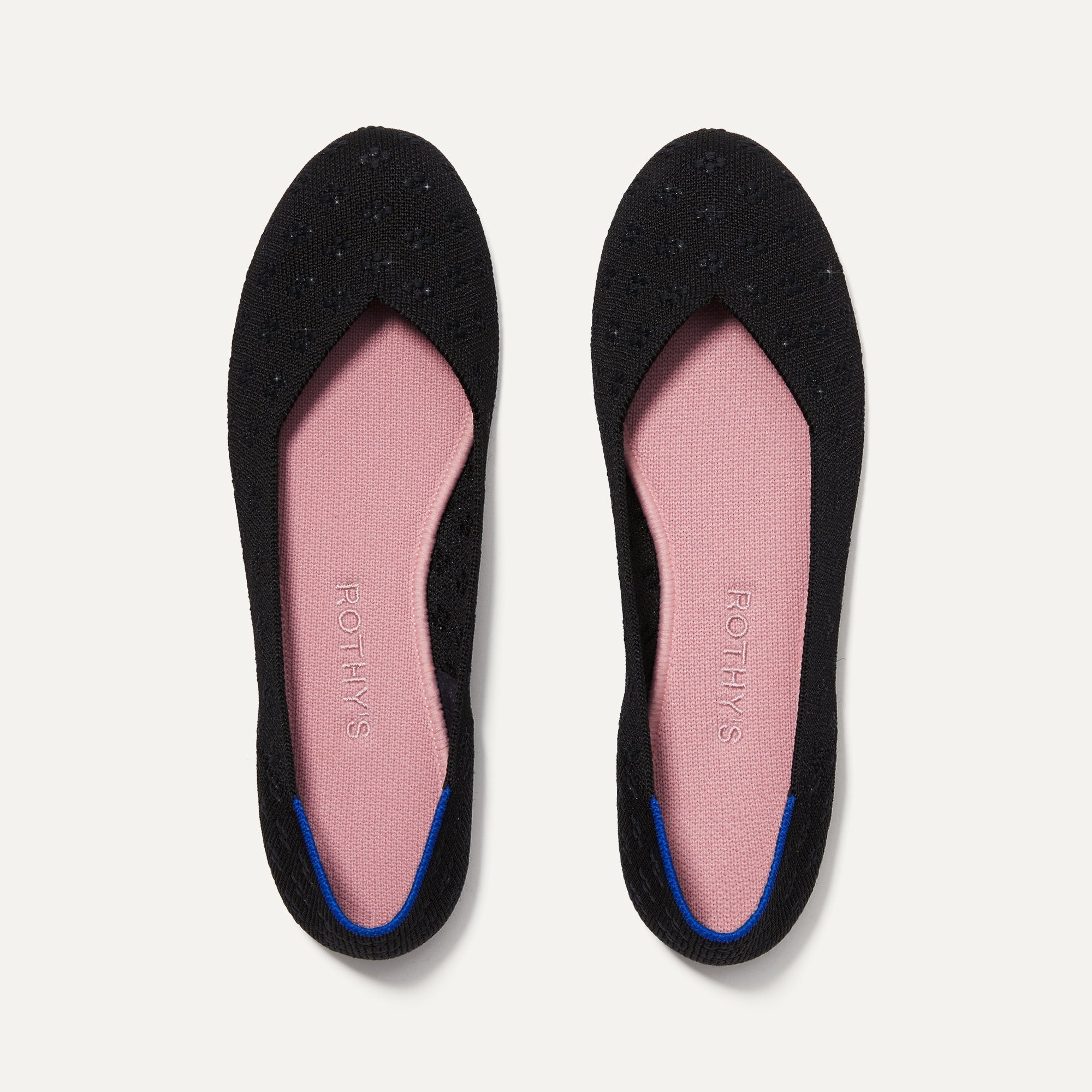 The Flat in Black Shimmer shown from the top.