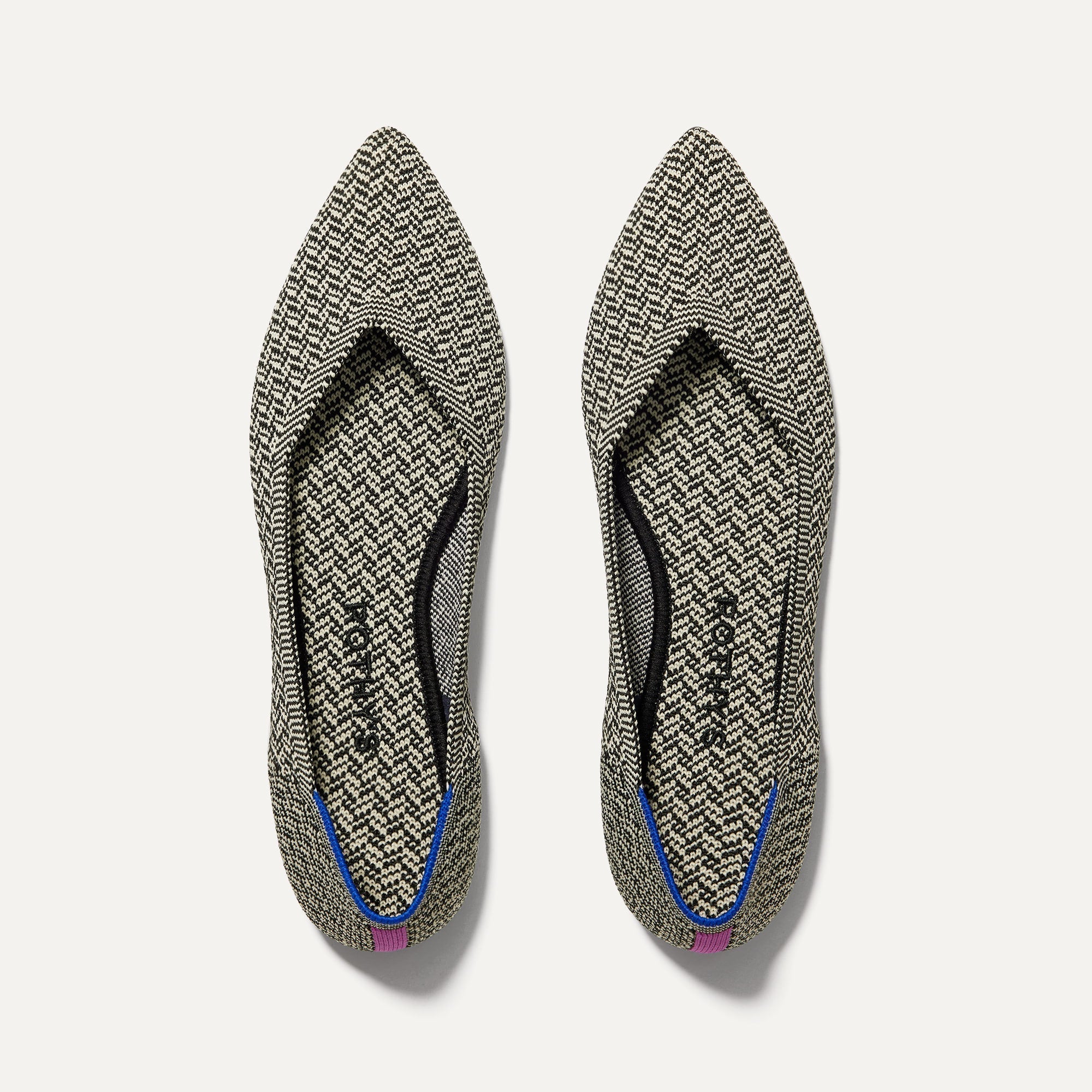 The Point in Slate Herringbone shown from the top. 