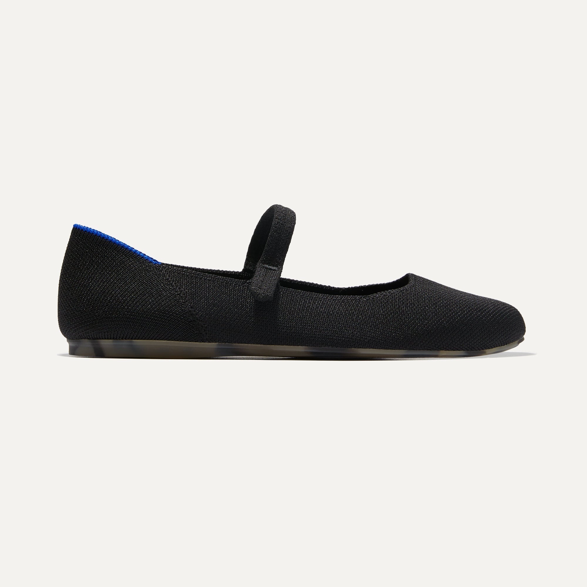 side | The Square Mary Jane in Black shown from the side.