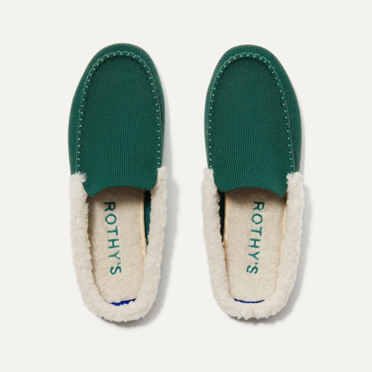 The Scuff Slipper in Holly shown from the top.