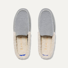 The Scuff Slipper in Glacier Grey shown from the top. 
