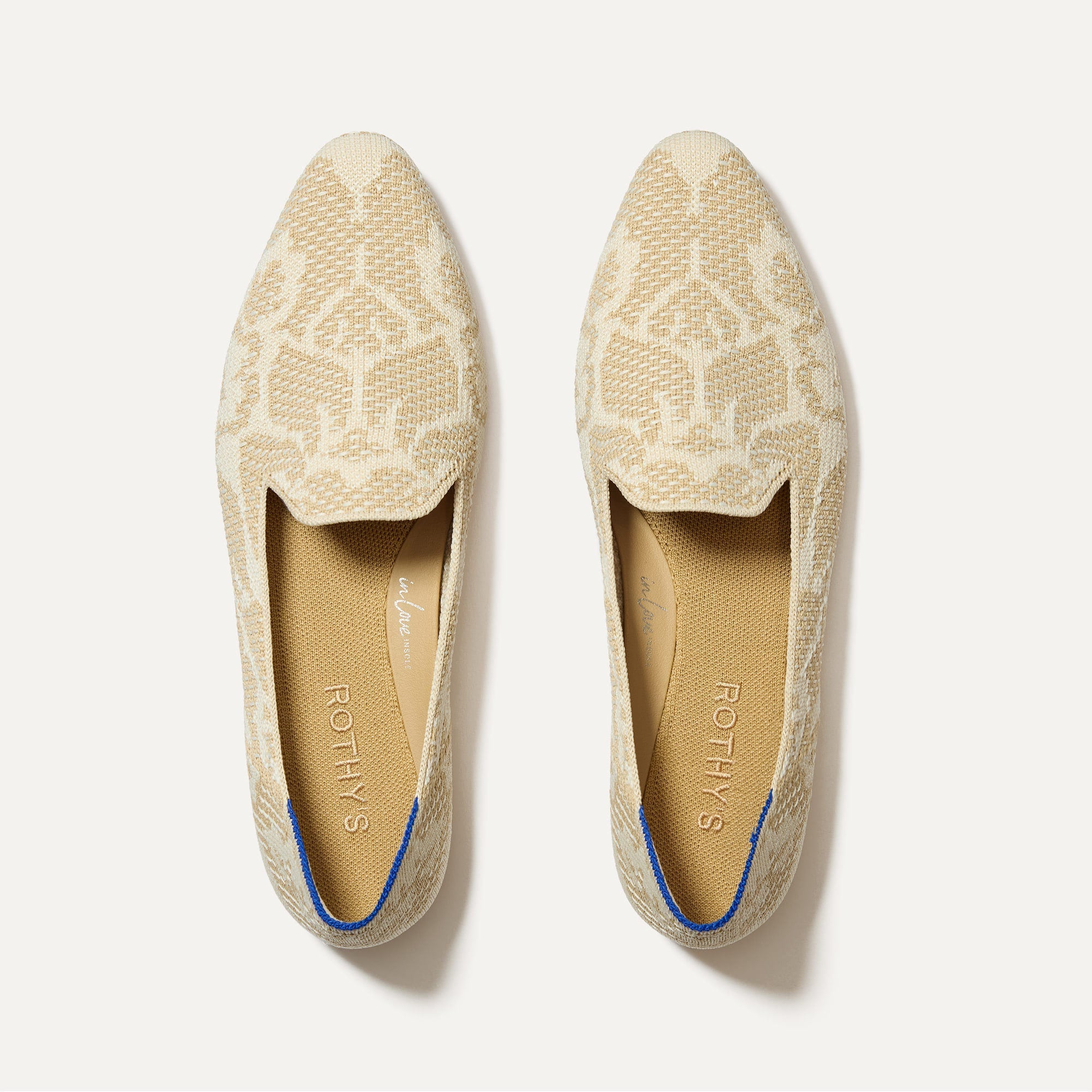 The Almond Loafer in Pearl Bouquet shown from the top. 
