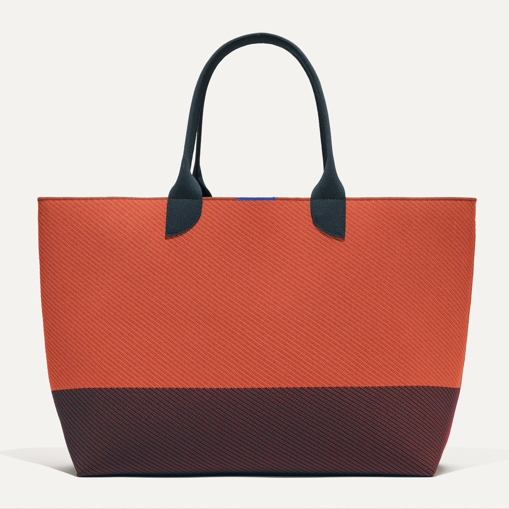 PLP |The Lightweight Mega Tote in Indigo Spice Twill, shown from the from the front.