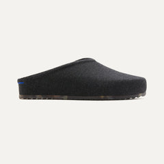 side | The Casual Clog in Soft Black shown from the side.