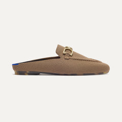 side | The Double Bit Loafer Mule in Portobello shown from the side.