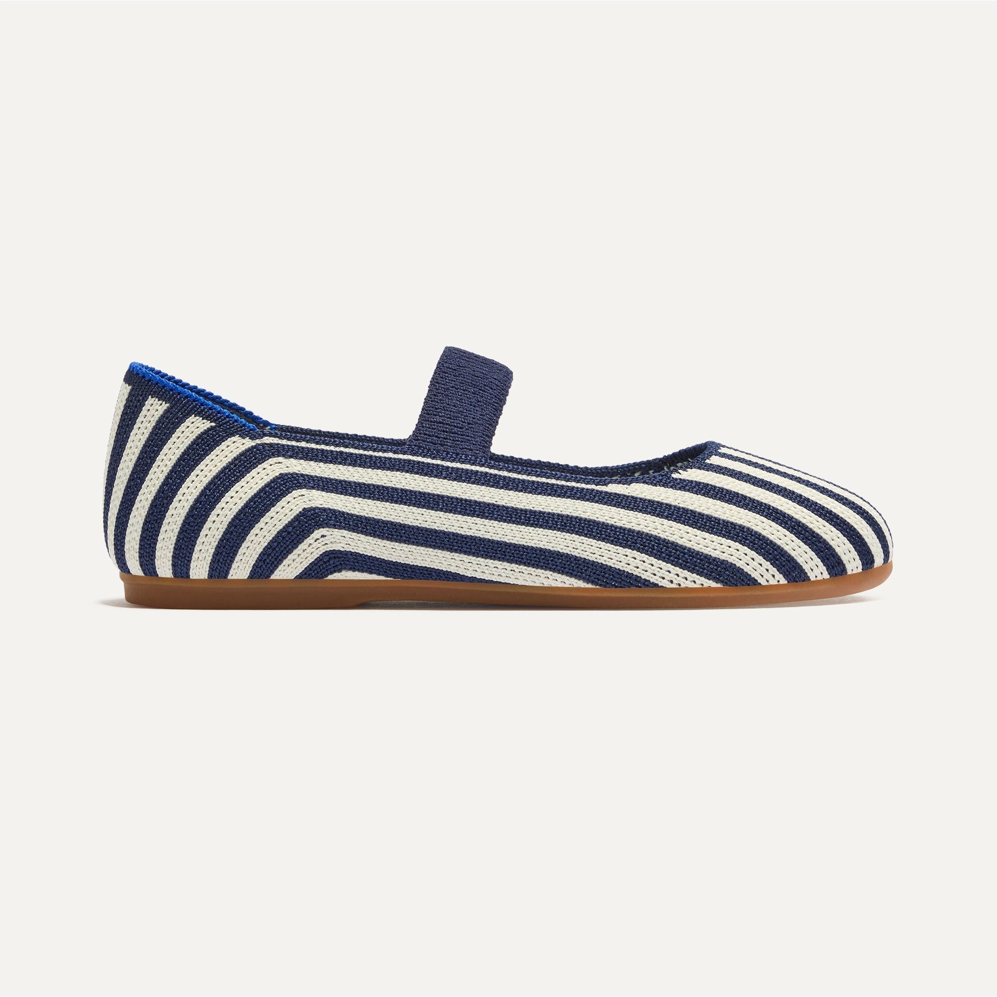 side | The Kids Mary Jane in Sailor Stripe shown from the side.