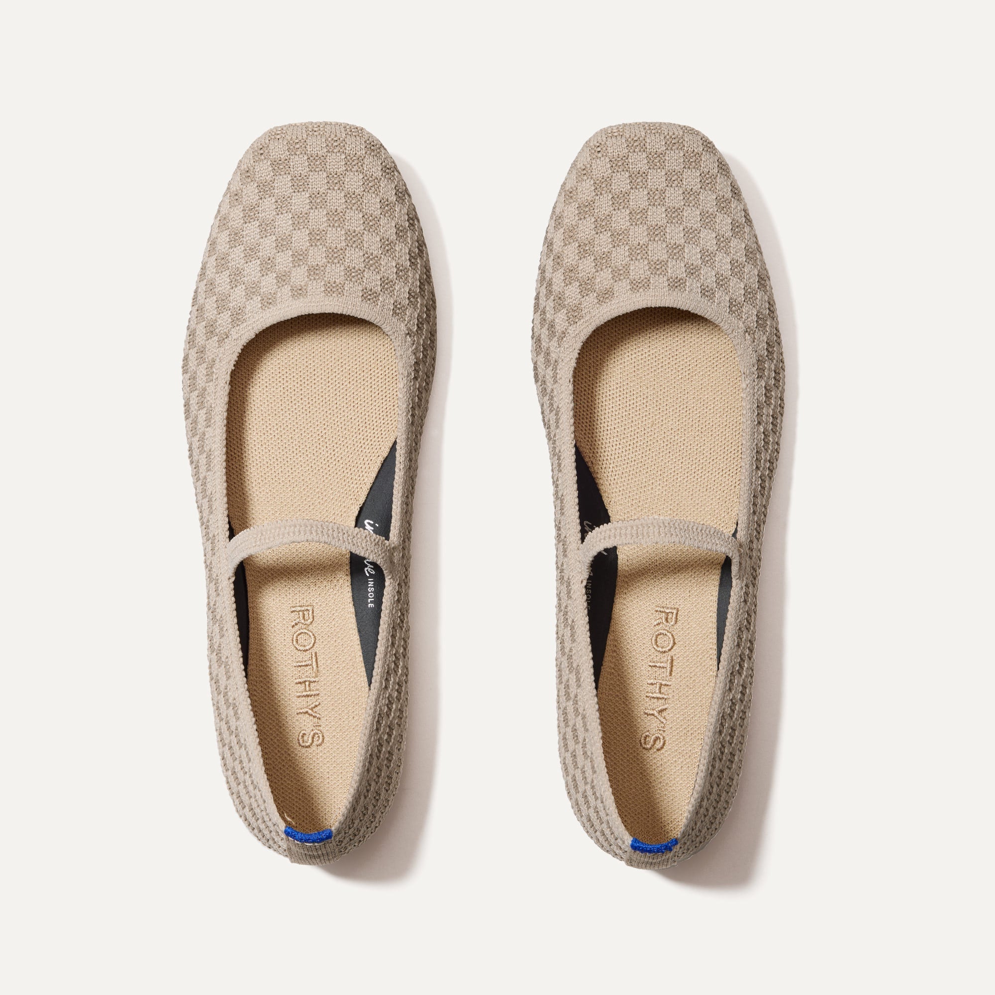 The Max Square Mary Jane in Frappe Basketweave shown from the top.