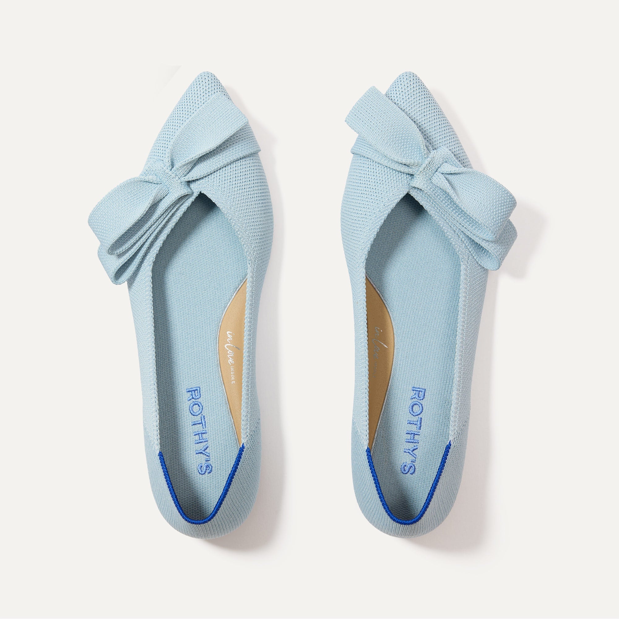The Bow Point II in Powder Blue shown from the top. 