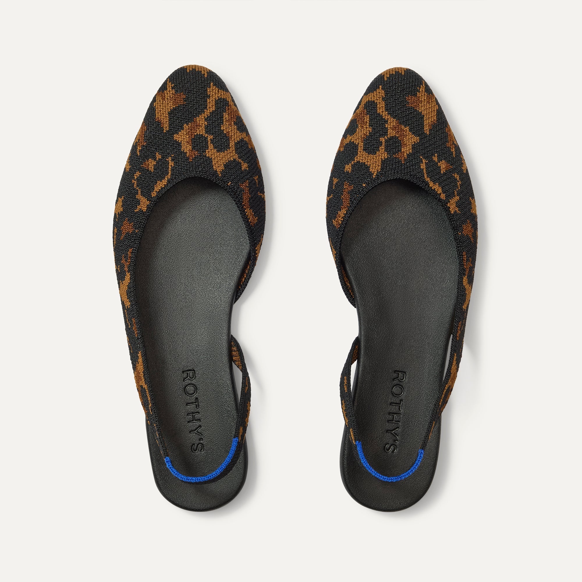 The Almond Slingback in Brown Torte shown from the top.