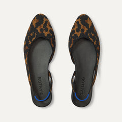 The Almond Slingback in Brown Torte shown from the top.