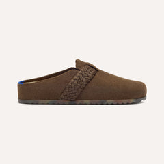 side | The Braid Clog in ReVelvet Bistro shown from the side. 