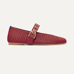 side | The Max Buckle Mary Jane in Ruby Mesh shown from the side.