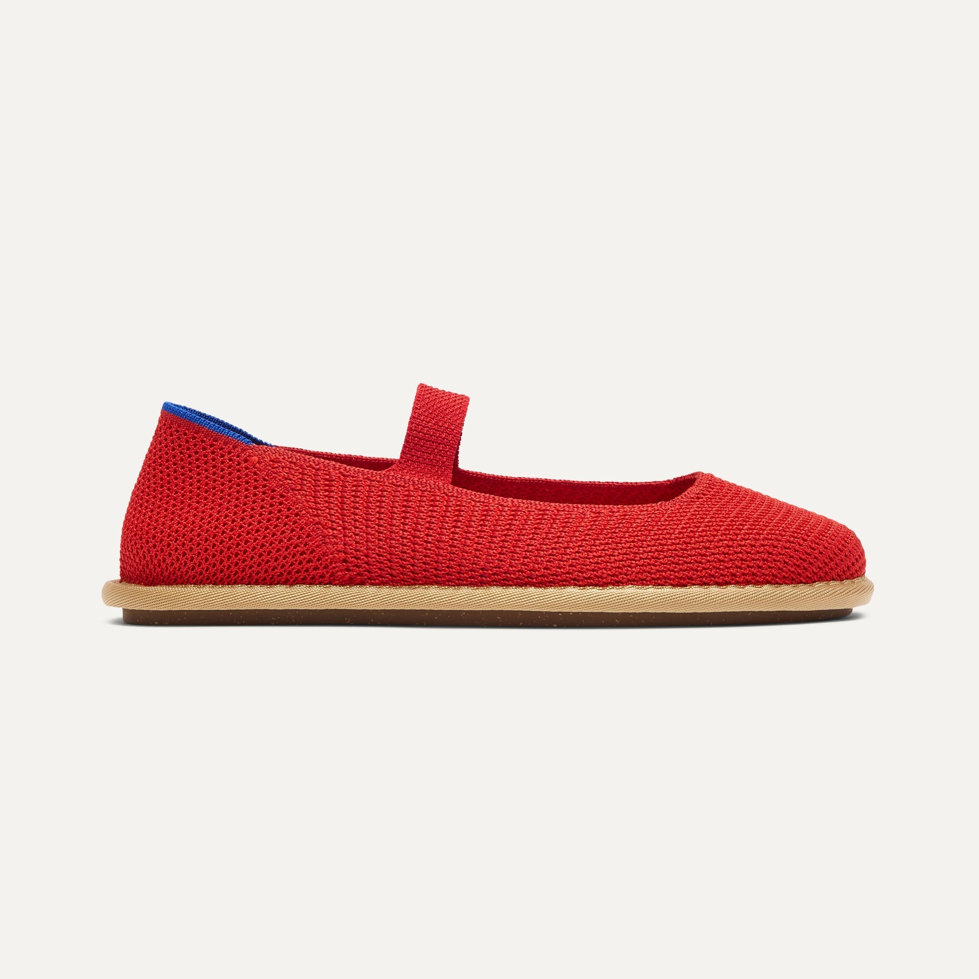 side | The Cruiser Mary Jane in Poppy Raffia-Knit shown from the side.