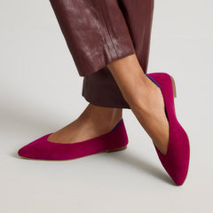 hover | Model wearing The Point III in ReVelvet Mulberry Python. 