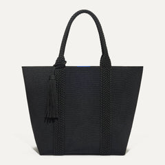 PLP |The Lightweight Tote in Black Licorice shown from the front.