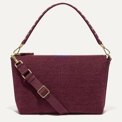 PDP | The Daily Crossbody Bag in ReVelvet™ Syrah shown from the front.