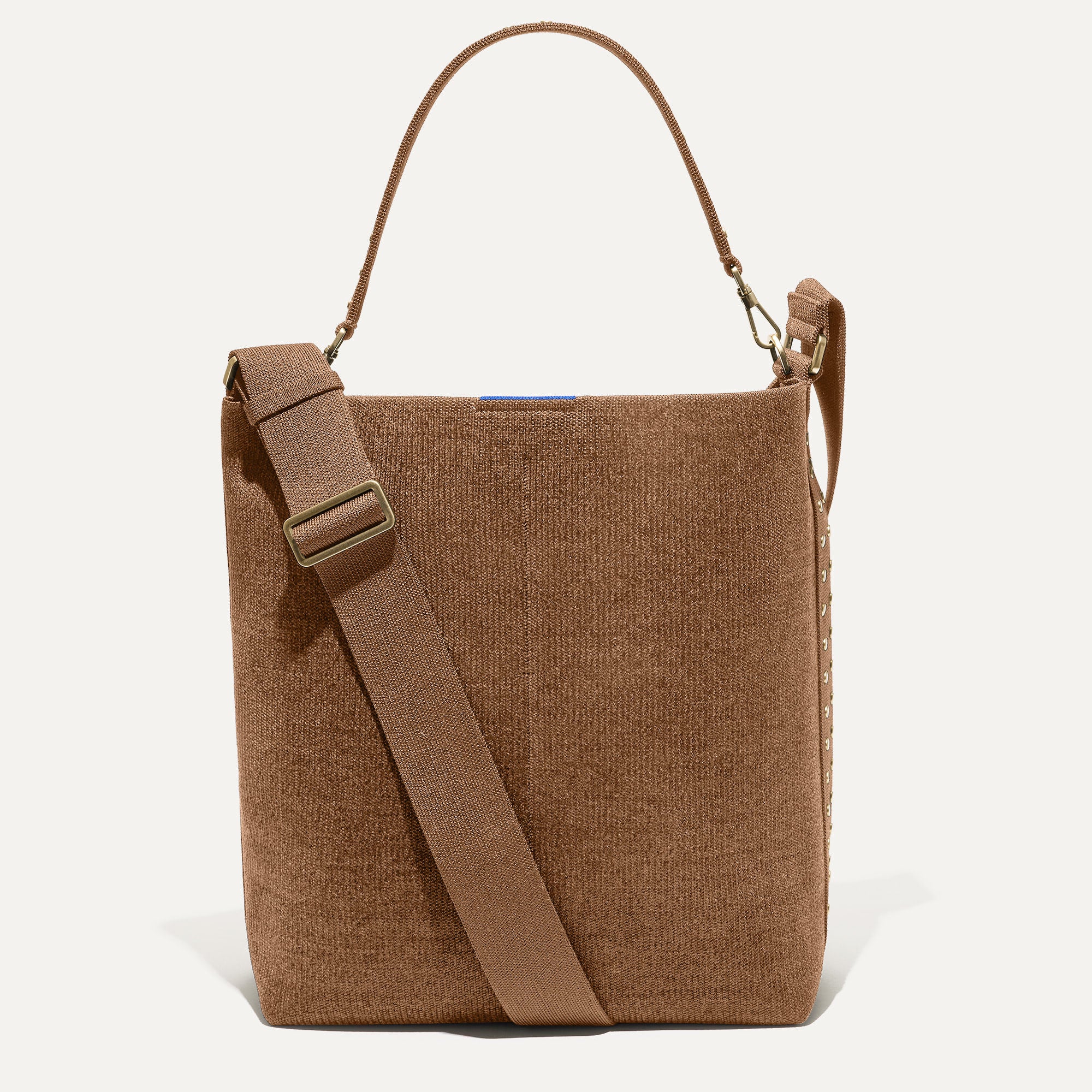 PDP | The Bucket Bag Revelvet™ Cinnamon shown from the front.