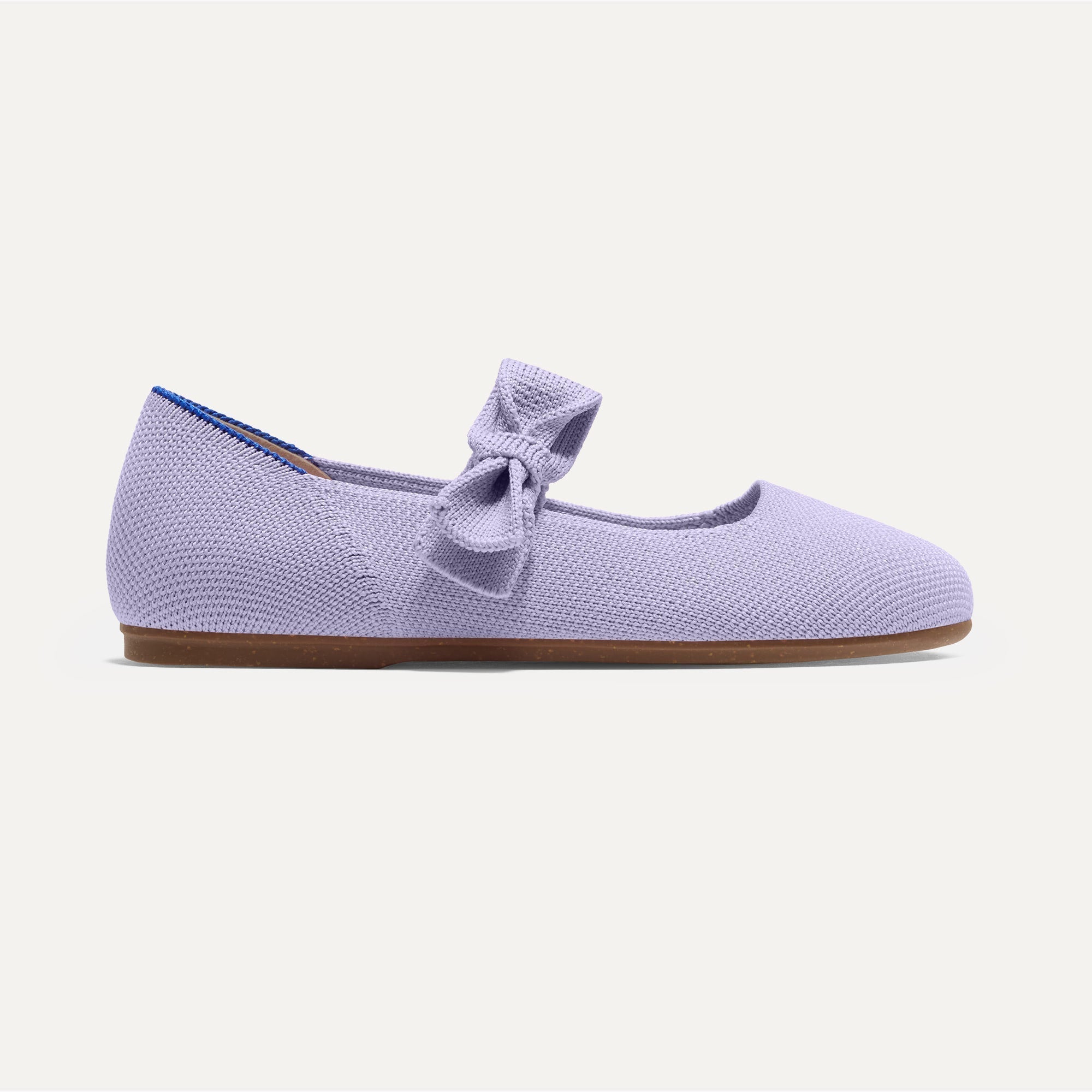 side | The Kids Tux Bow Mary Jane in Soft Orchid shown from the side.