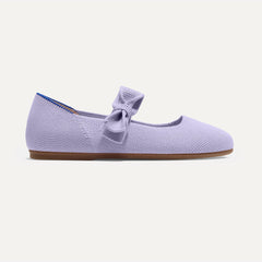 side | The Kids Tux Bow Mary Jane in Soft Orchid shown from the side.