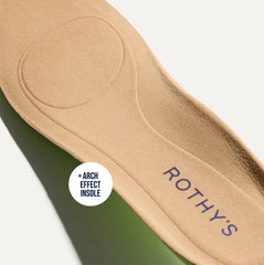 Close up of the Arch Effect Insole on The Daily Flat in Sable Spot. 