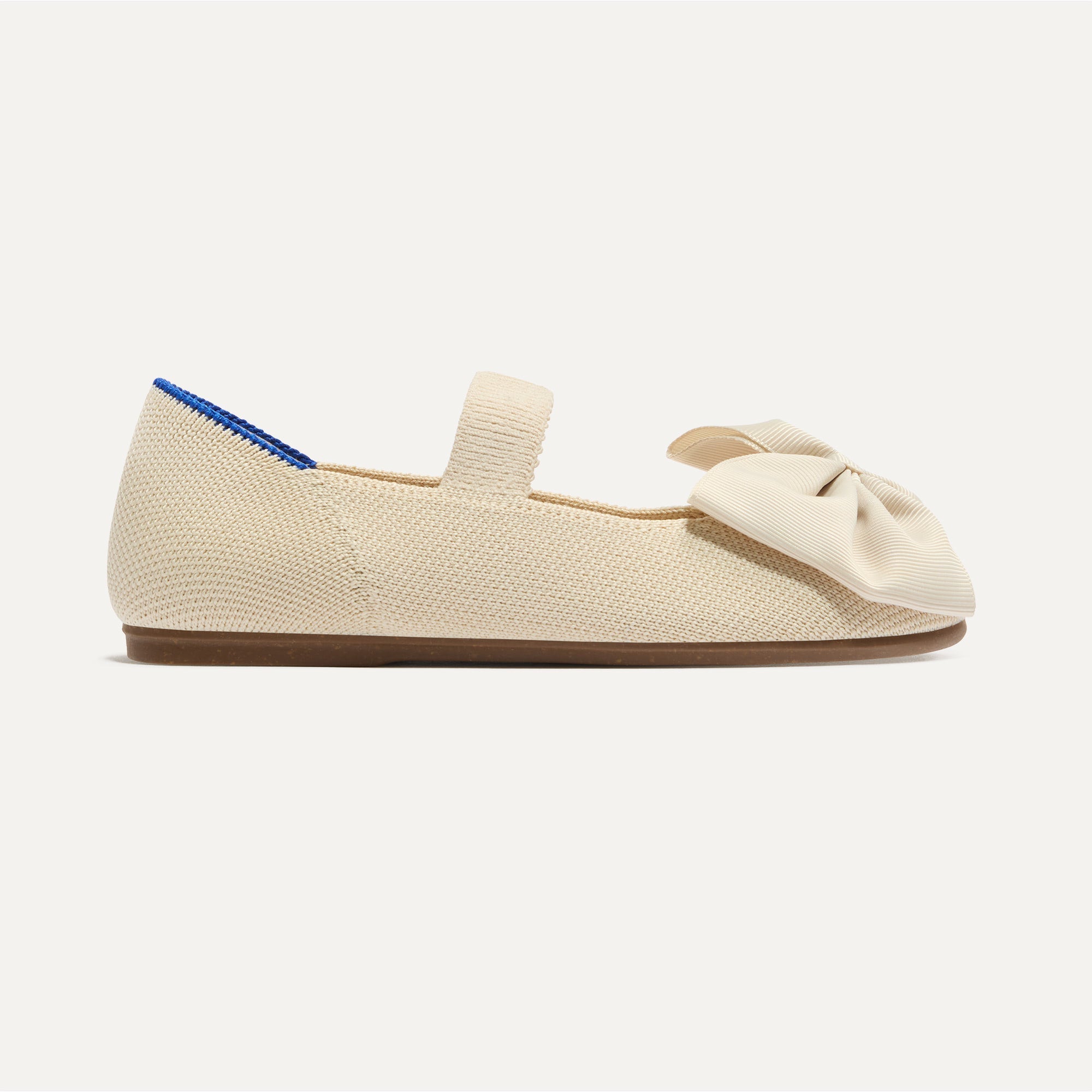 side | The Kids Big Bow Mary Jane in Conch shown from the side.