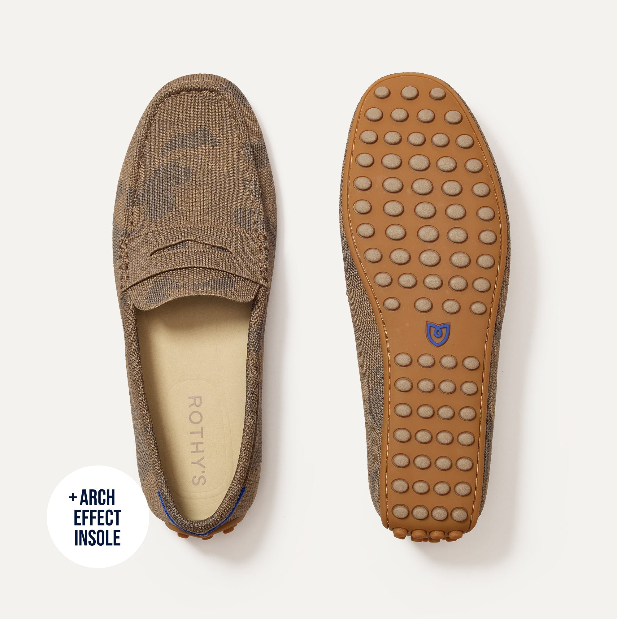 The Men's Daily Driver in Brown Camo shown from the top. 