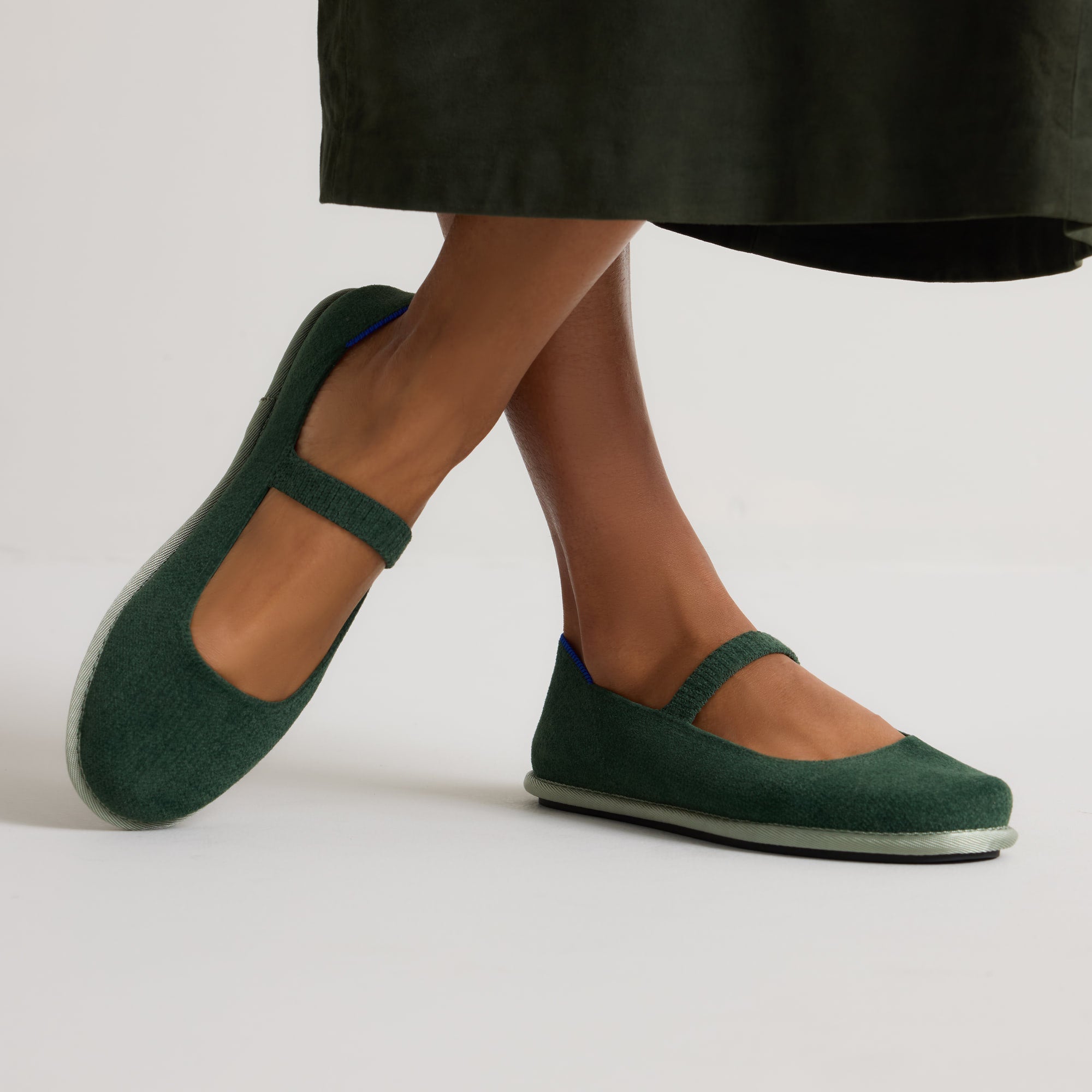 hover | Model wearing The Cruiser Mary Jane in ReVelvet Woodland.