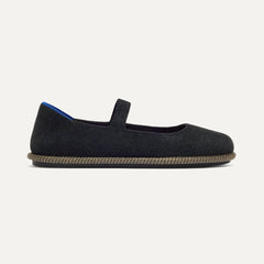 side | The Cruiser Mary Jane in ReVelvet Black shown from the side.