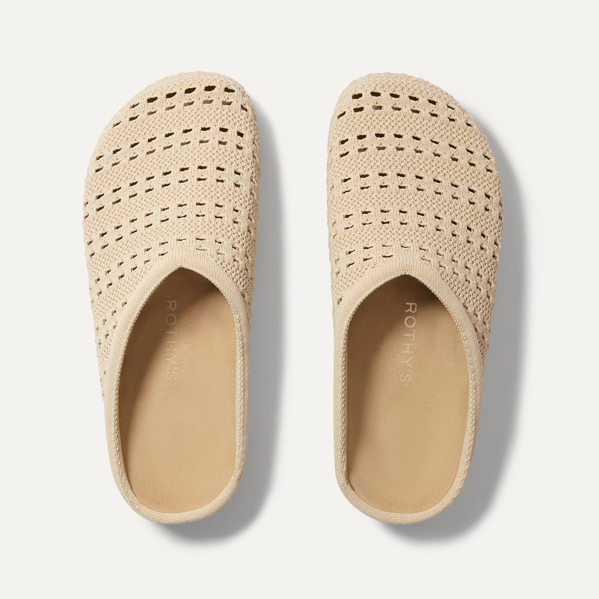 The Casual Clog in Powder Crochet shown from the top. 