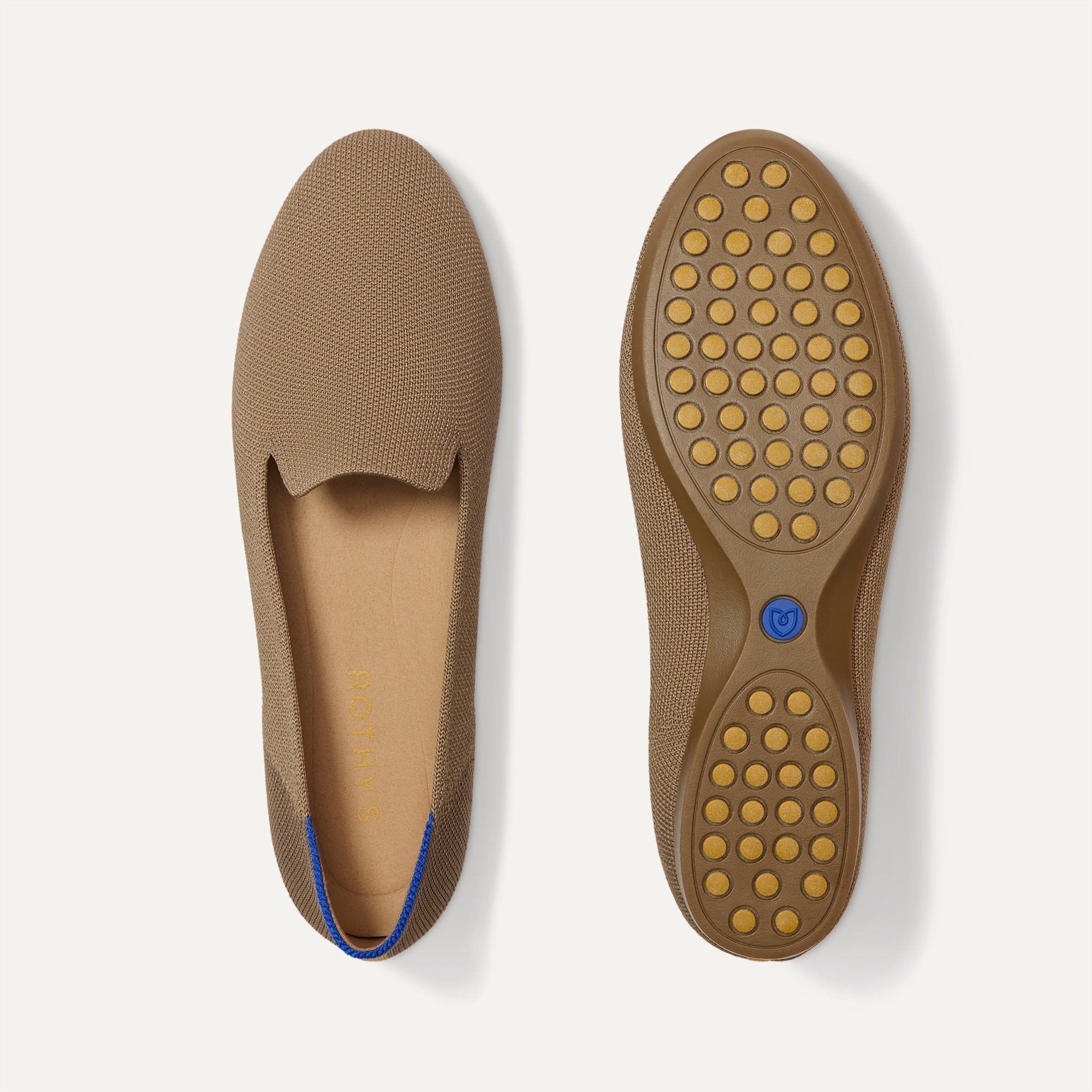PLP | The Daily Loafer in Portobello shown from the top with one shoe showing the outsole. 