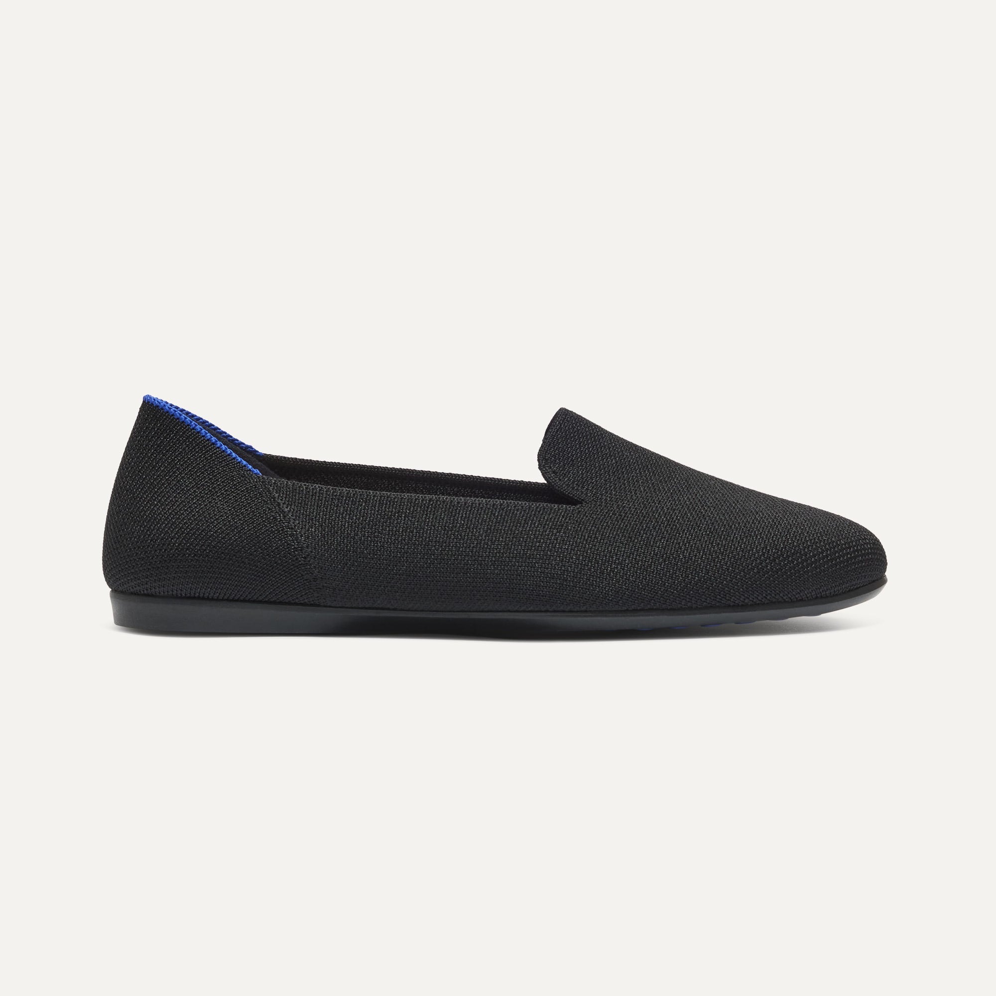 side | The Daily Loafer in Black shown from the side. 