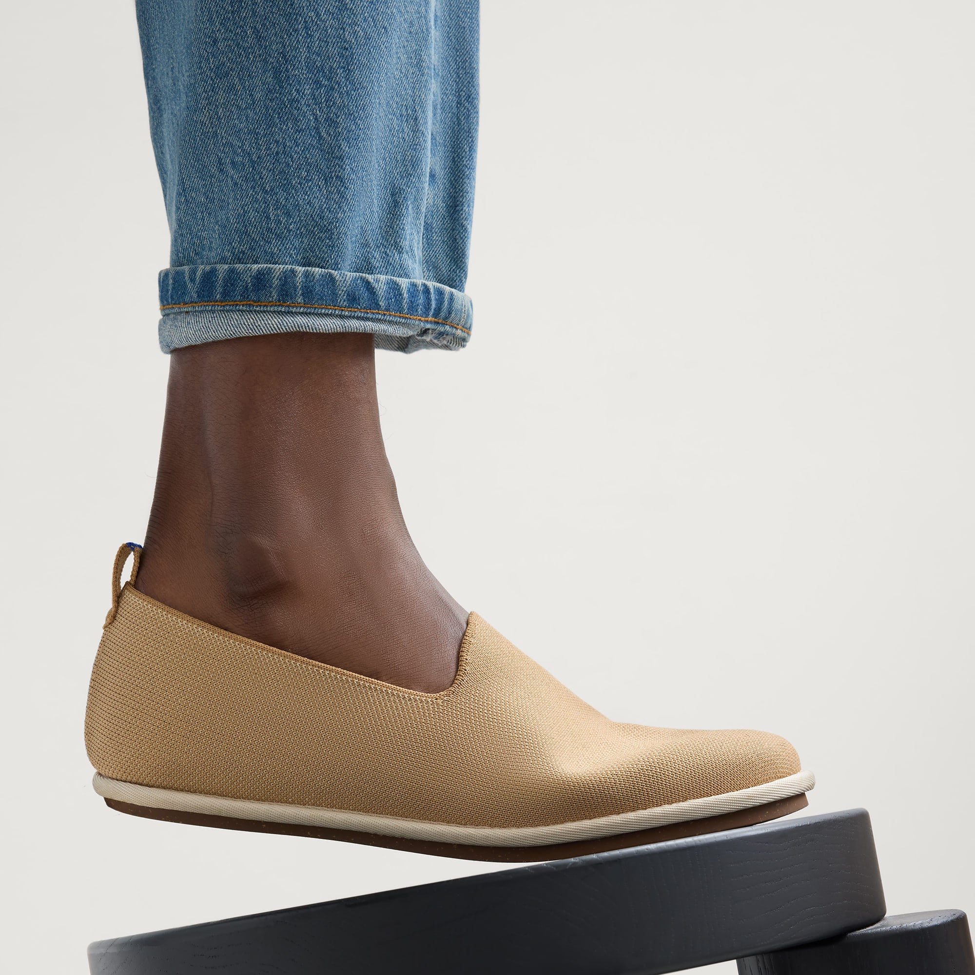 hover | Model wearing The Men's Cruiser Loafer in Husk. 