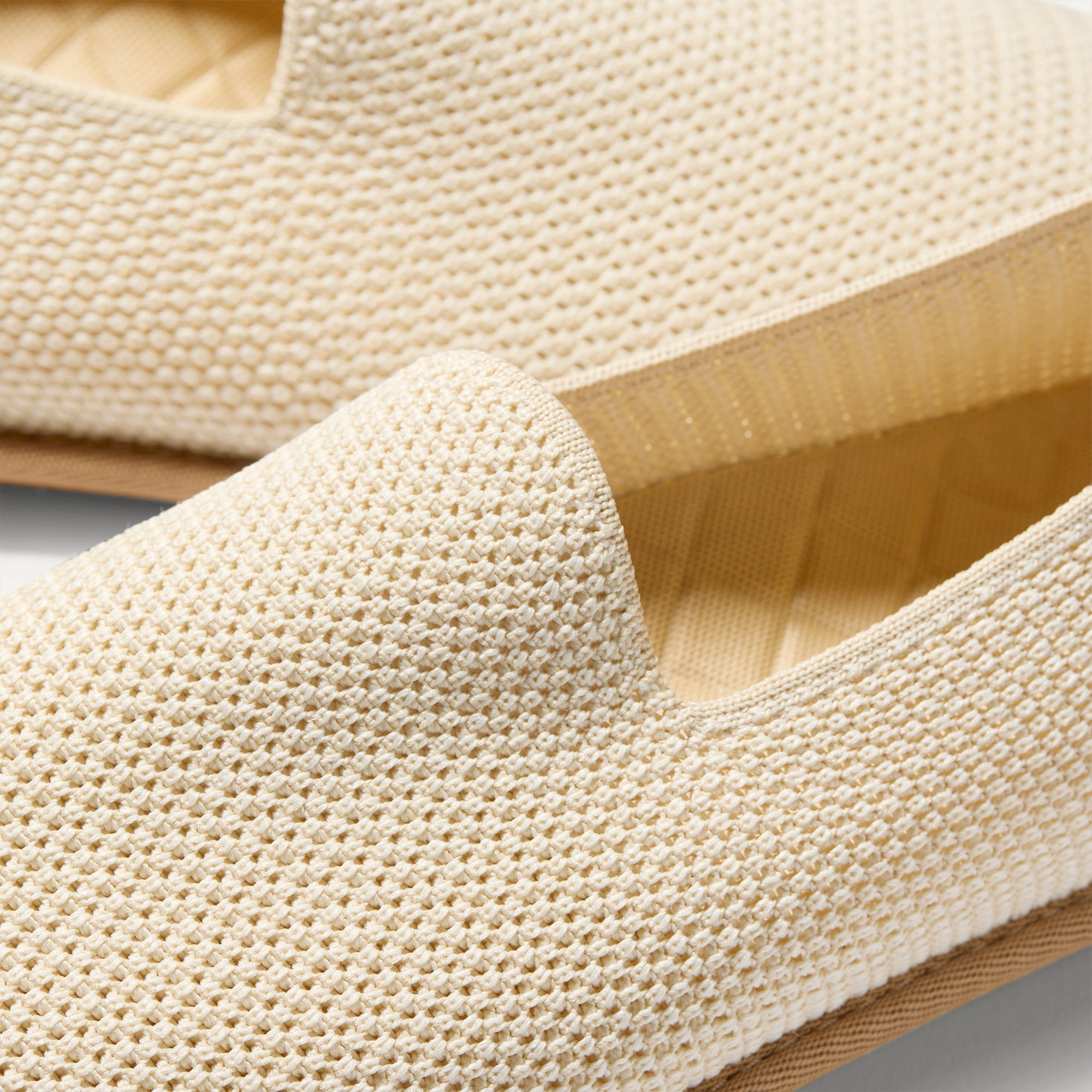 Close up of the toe and vamp of The Men's Cruiser Loafer in Pebble. 