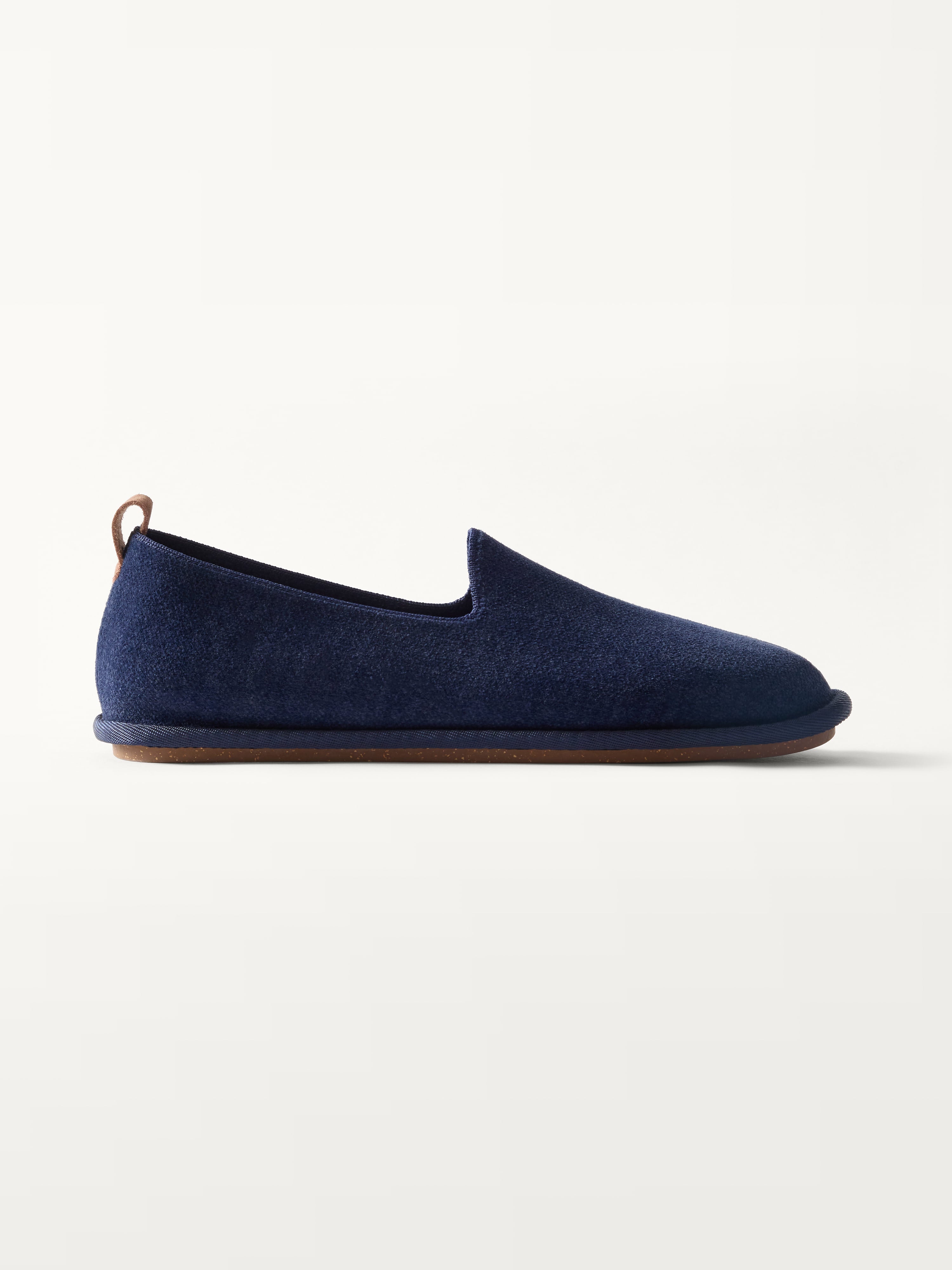 PLP | The Men's Cruiser Loafer in ReVelvet™ Deep Navy shown from the side. 