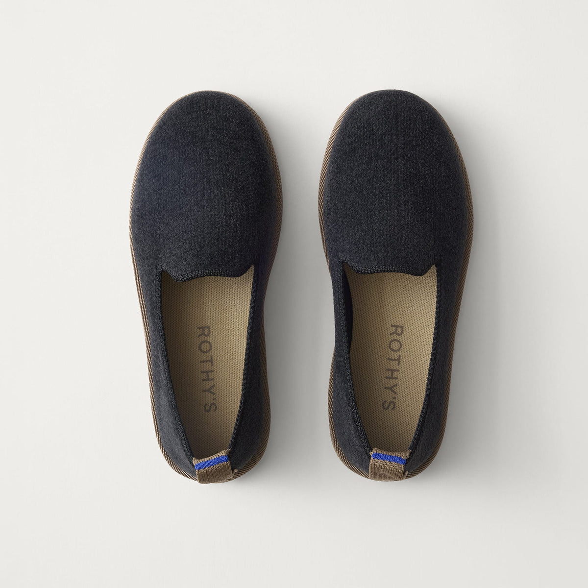 PDP | The Mini Loafer in ReVelvet™ Black shown from the top.