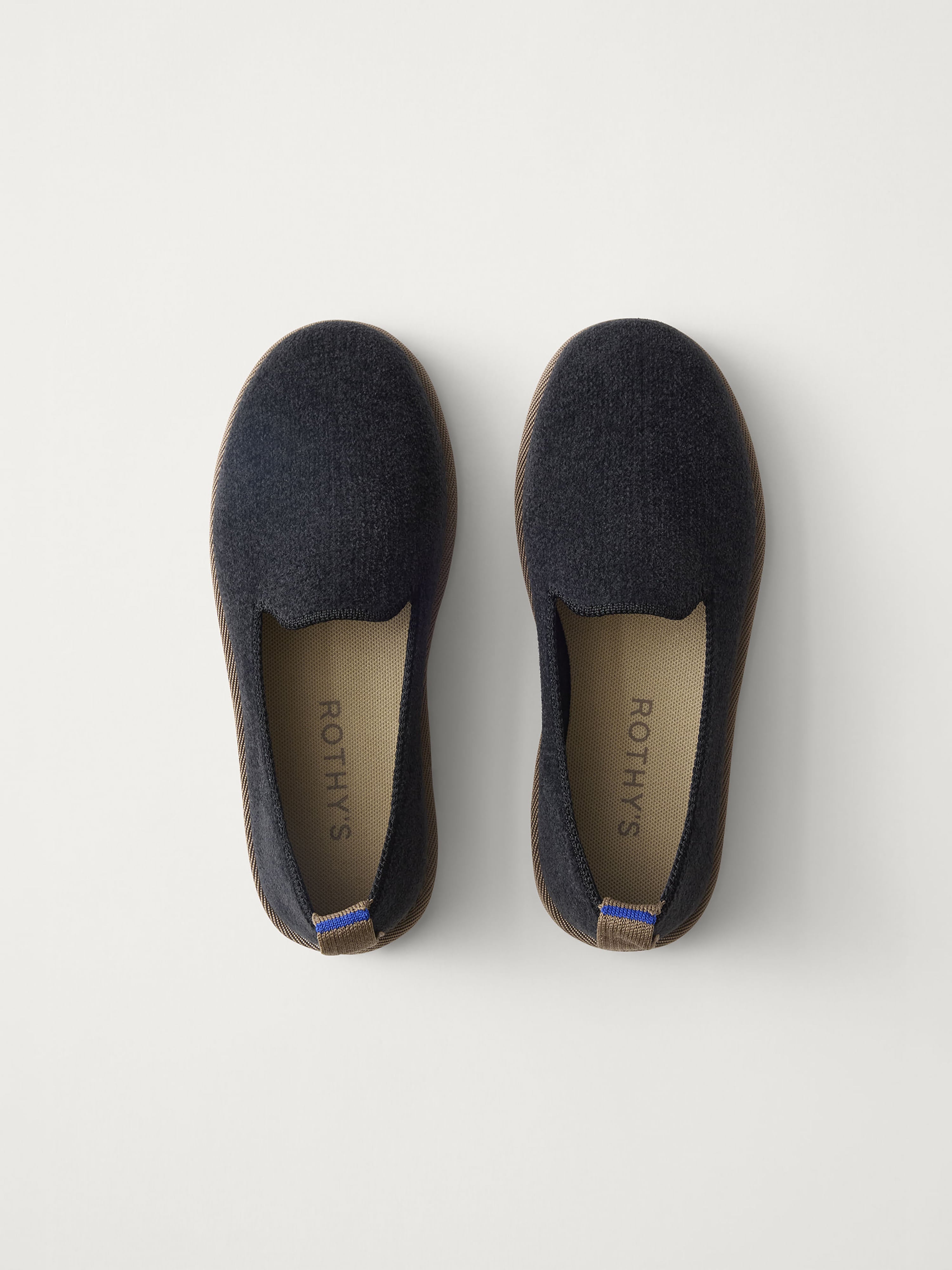 PLP | The Mini Loafer in ReVelvet™ Black shown from the top.