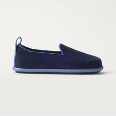 The Mini Loafer in ReVelvet™ Sailor shown from a side view showing the outsole.