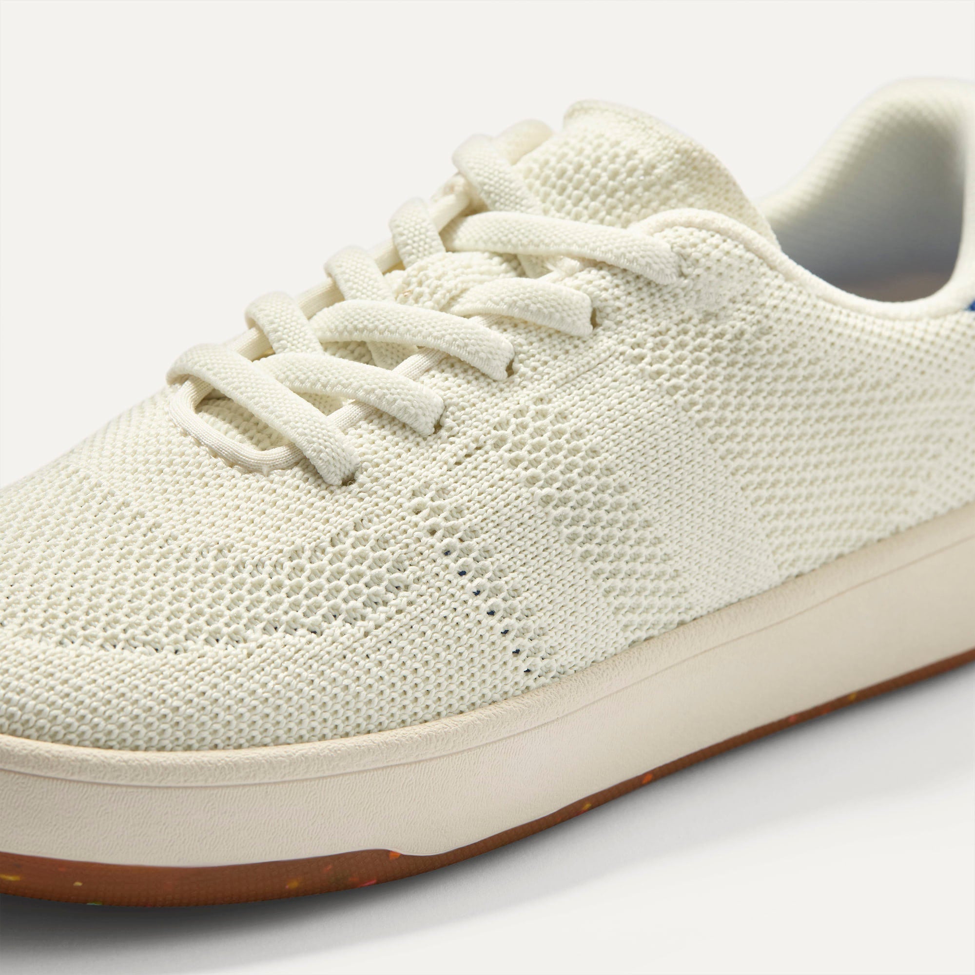 hover | Overlay::Stretchy, No-Tie Laces | Alt:: Close up of the vamp and laces of The Kids Stretch Sneaker in Turbo.