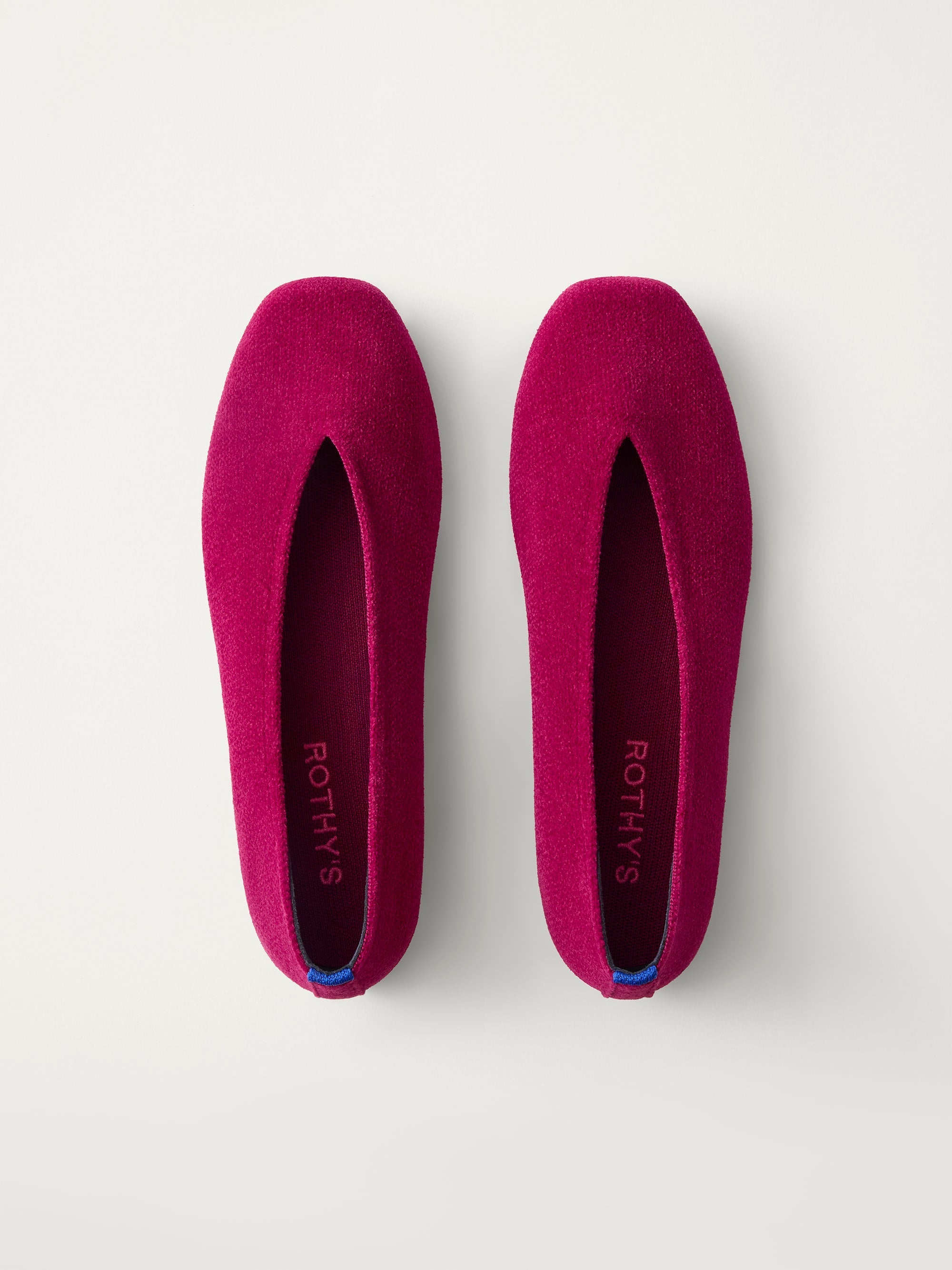PLP |The Max Square Ballerina in ReVelvet Mulberry shown from the top.